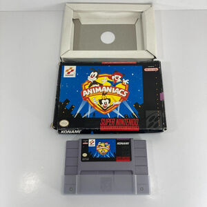 Animaniacs (SNES Super Nintendo, 1994) Box & Cart - Tested‎ - Authentic
